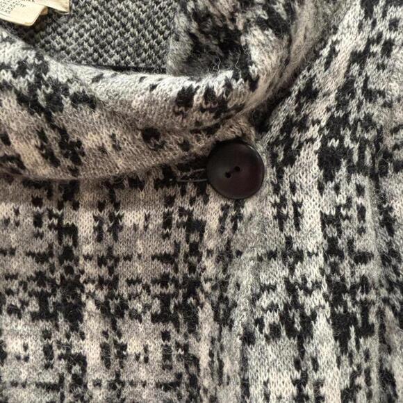 Christian Siriano black and grey wool blend sweater #winterknits - Picture 2 of 7